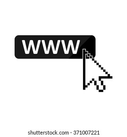 www icon  - black vector icon