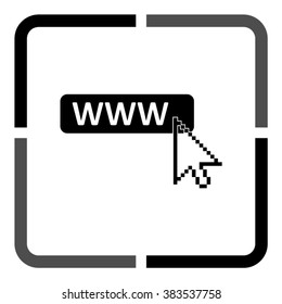 www icon  - black vector icon