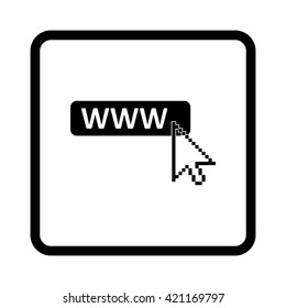 www icon  - black vector icon
