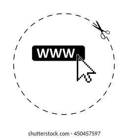 www icon  - black vector icon