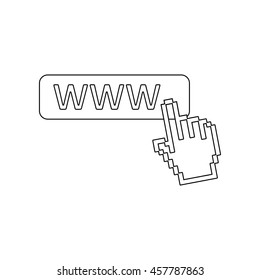 www icon  - black vector icon