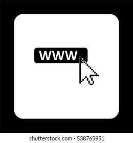 www icon -  black vector icon