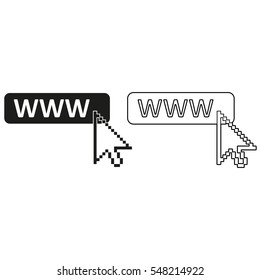 www icon -  black vector icon