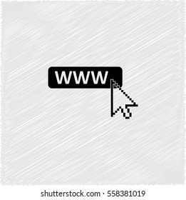 www icon -  black vector icon