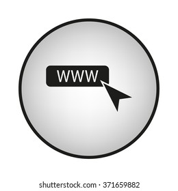 www icon - black vector illustration