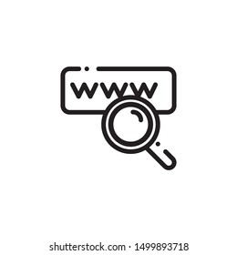 Www icon. Www flat icon vector illustration. Web site sign. EPS 10, Premium.