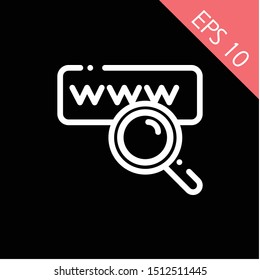 Www icon. Www flat icon vector illustration. Web site sign. EPS 10, Premium.