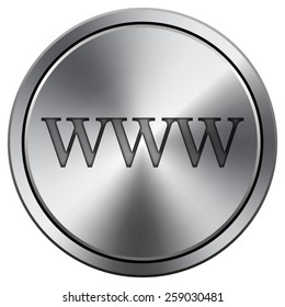 WWW icon. Internet button on white background. EPS10 Vector. 
