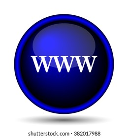 WWW icon. Internet button on white background. EPS10 vector