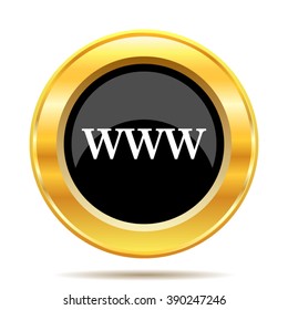 WWW icon. Internet button on white background. EPS10 vector.