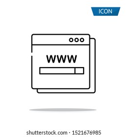 www icon isolate on white background.