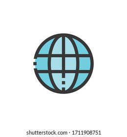 Ilustración vectorial de línea de icono www