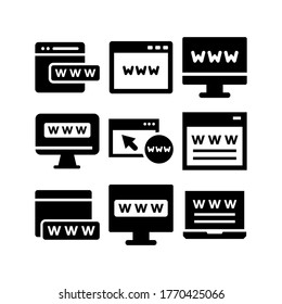 www icon or logo isolated sign symbol vector illustration - Collection of high quality black style vector icons
