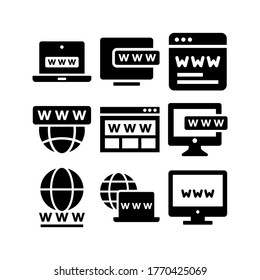 www icon or logo isolated sign symbol vector illustration - Collection of high quality black style vector icons
