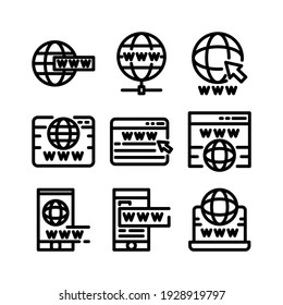 www icon or logo isolated sign symbol vector illustration - Collection of high quality black style vector icons
