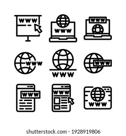 www icon or logo isolated sign symbol vector illustration - Collection of high quality black style vector icons
