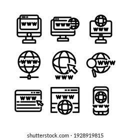 www icon or logo isolated sign symbol vector illustration - Collection of high quality black style vector icons
