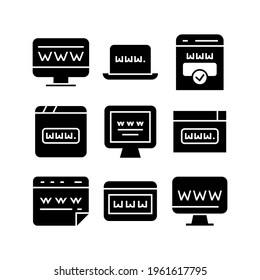 www icon or logo isolated sign symbol vector illustration - Collection of high quality black style vector icons
