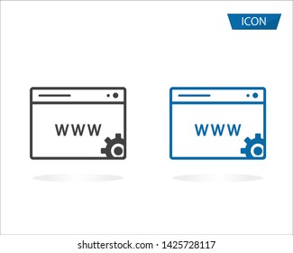 www icon online website or internet icon vector isolated on white background.