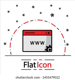 www icon online website or internet icon vector isolated on white background.
