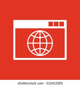 The WWW icon. SEO and browser, development, WWW symbol. UI. Web. Logo. Sign. Flat design. App. Stock vector
