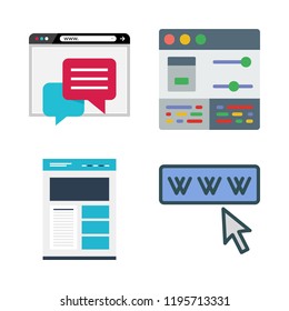 www icon set. vector set about browser and world wide web icons set.