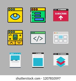 www icon set. vector set about browser icons set.