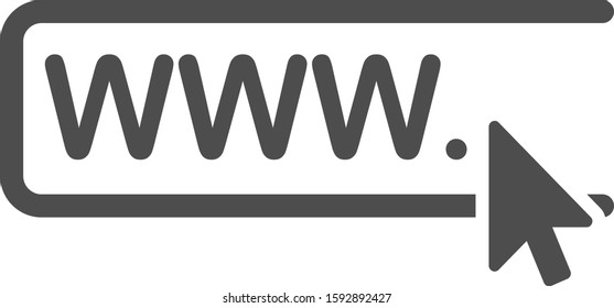 Icono WWW o vector de símbolo