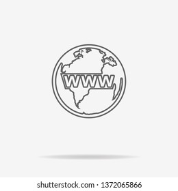 Www icon. Vector concept illustration for design.