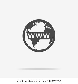 Www icon. Vector concept illustration for design.