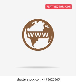 Www icon. Vector concept illustration for design.