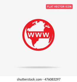 Www icon. Vector concept illustration for design.