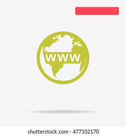 Www icon. Vector concept illustration for design.