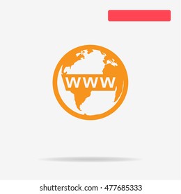 Www icon. Vector concept illustration for design.