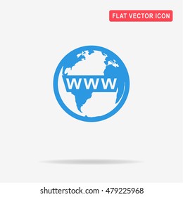 Www icon. Vector concept illustration for design.