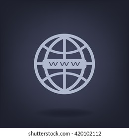 WWW icon, web design element