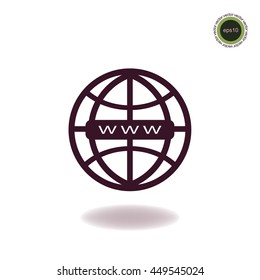 WWW icon, web design element