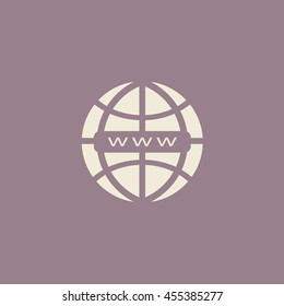 WWW icon, web design element