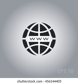 WWW icon, web design element
