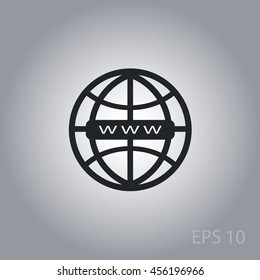 WWW icon, web design element