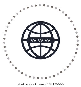 WWW icon, web design element
