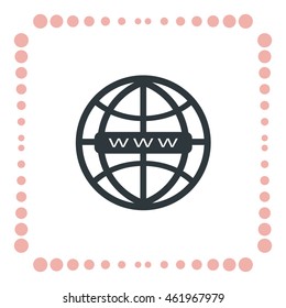 WWW icon, web design element