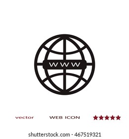 WWW icon, web design element