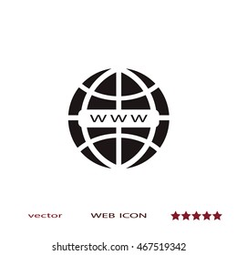 WWW icon, web design element