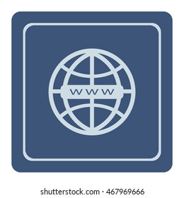 WWW icon, web design element