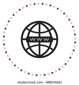 WWW icon, web design element