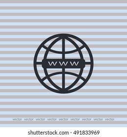 WWW icon, web design element