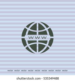 WWW icon, web design element