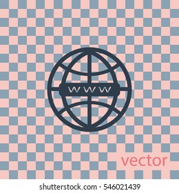 WWW icon, web design element