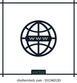 WWW icon, web design element